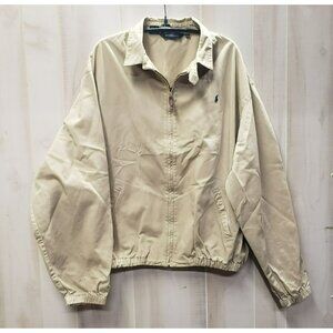 Vintage Polo Ralph Lauren Bomber Jacket, XXL, Unlined, USA Made, Cotton, Zip Up